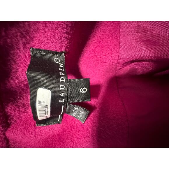 Laudrew Magenta Mid-Length Swing Coat Size 6 - Picture 5 of 13